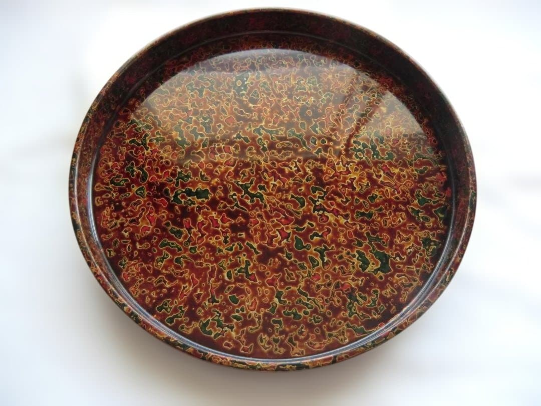 津軽塗４点セット 　盆、茶托、銚子袴、夫婦箸