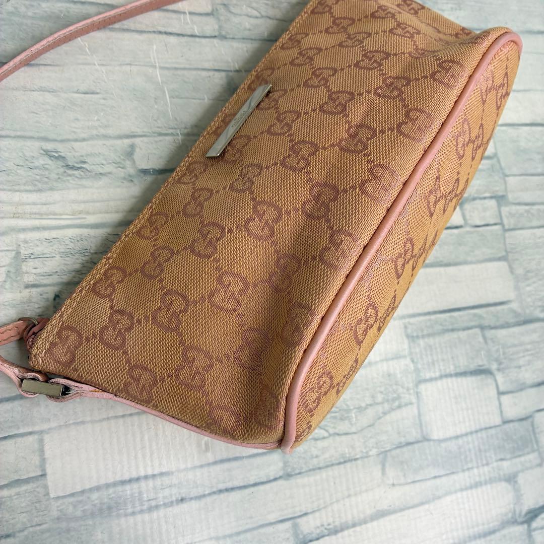 130 GUCCI グッチ　ミニハンドバッグ　キャンバス　ショルダーバッグ　m4