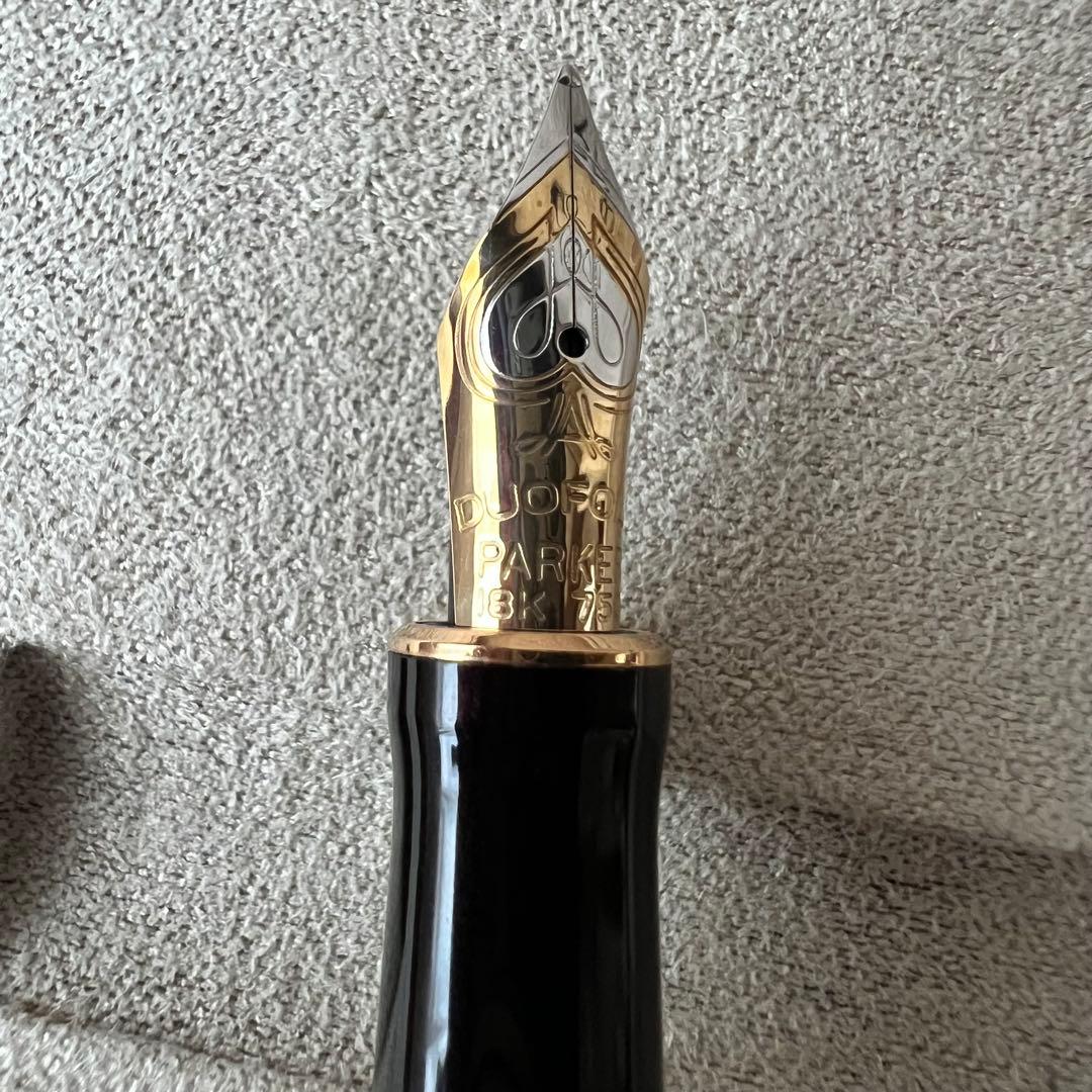 Parker Duofold 万年筆 黒　F