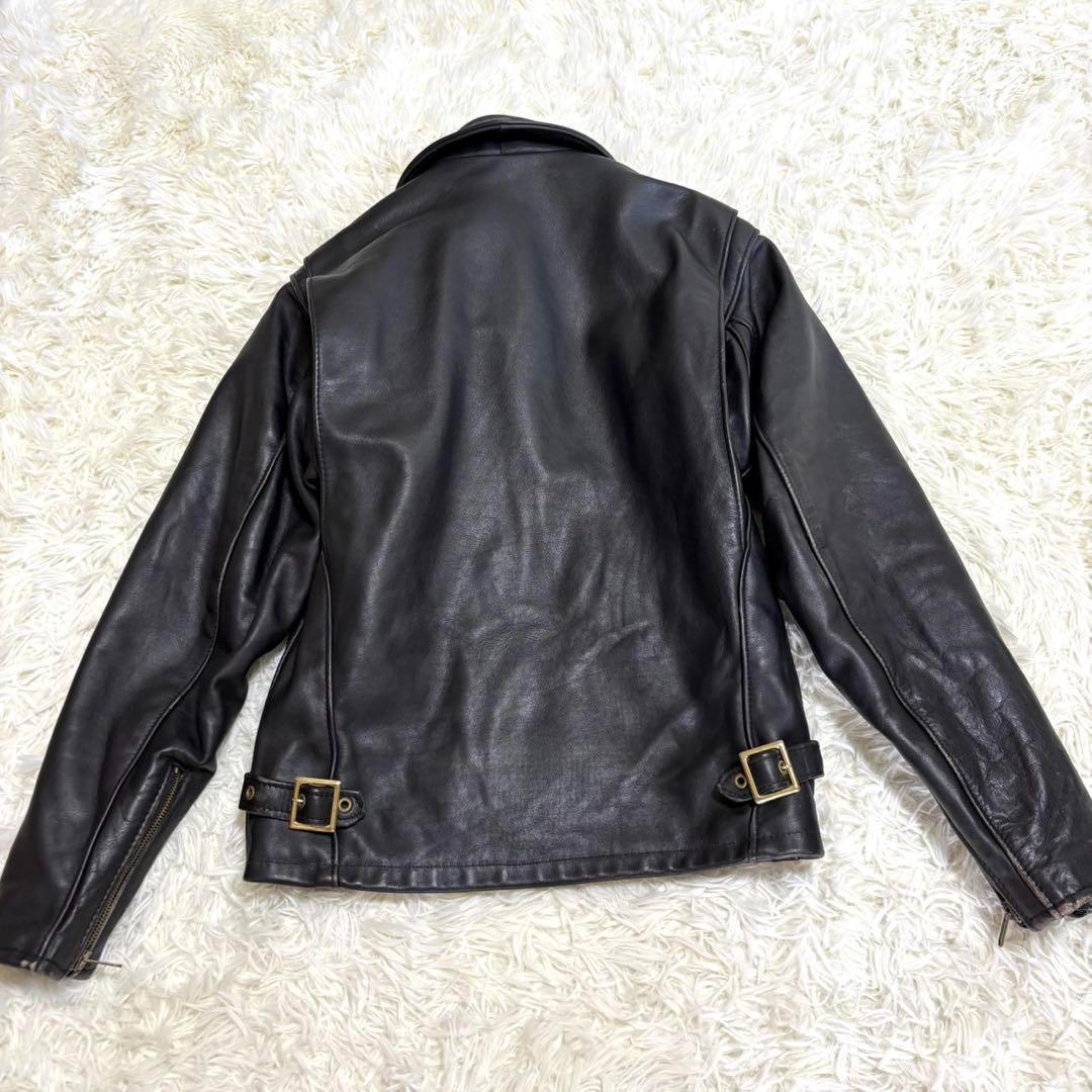 Schott 642 シングルライダース　レザージャケット　34 黒