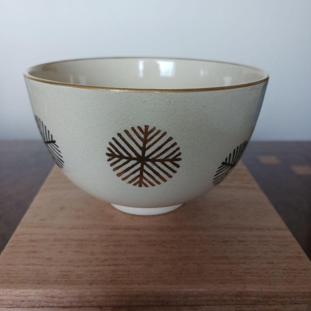 ✨【金銀唐松　茶碗】琴浦　桐山造　 茶碗 陶器 共箱・共布付