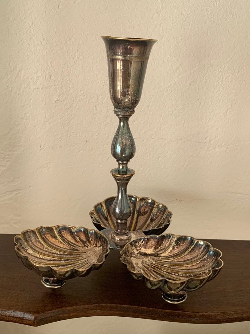 フランス　蚤の市　キャンドルスタンド　ブロカント