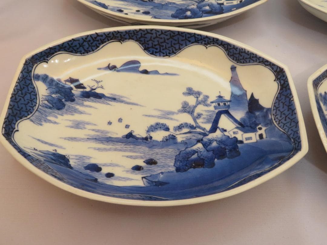 3275　古美術＜値下げ交渉大歓迎＞古伊万里　舟皿　４枚