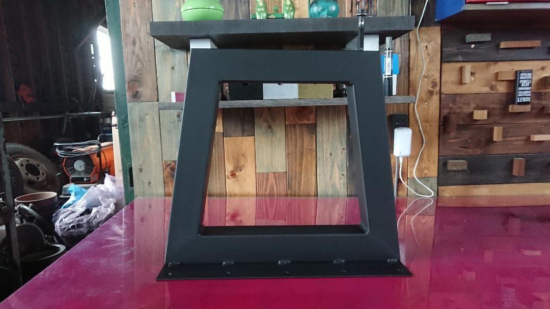 マットでアイアンな極太鉄脚♪ 台形型 2脚ver. リビング・ローテーブル