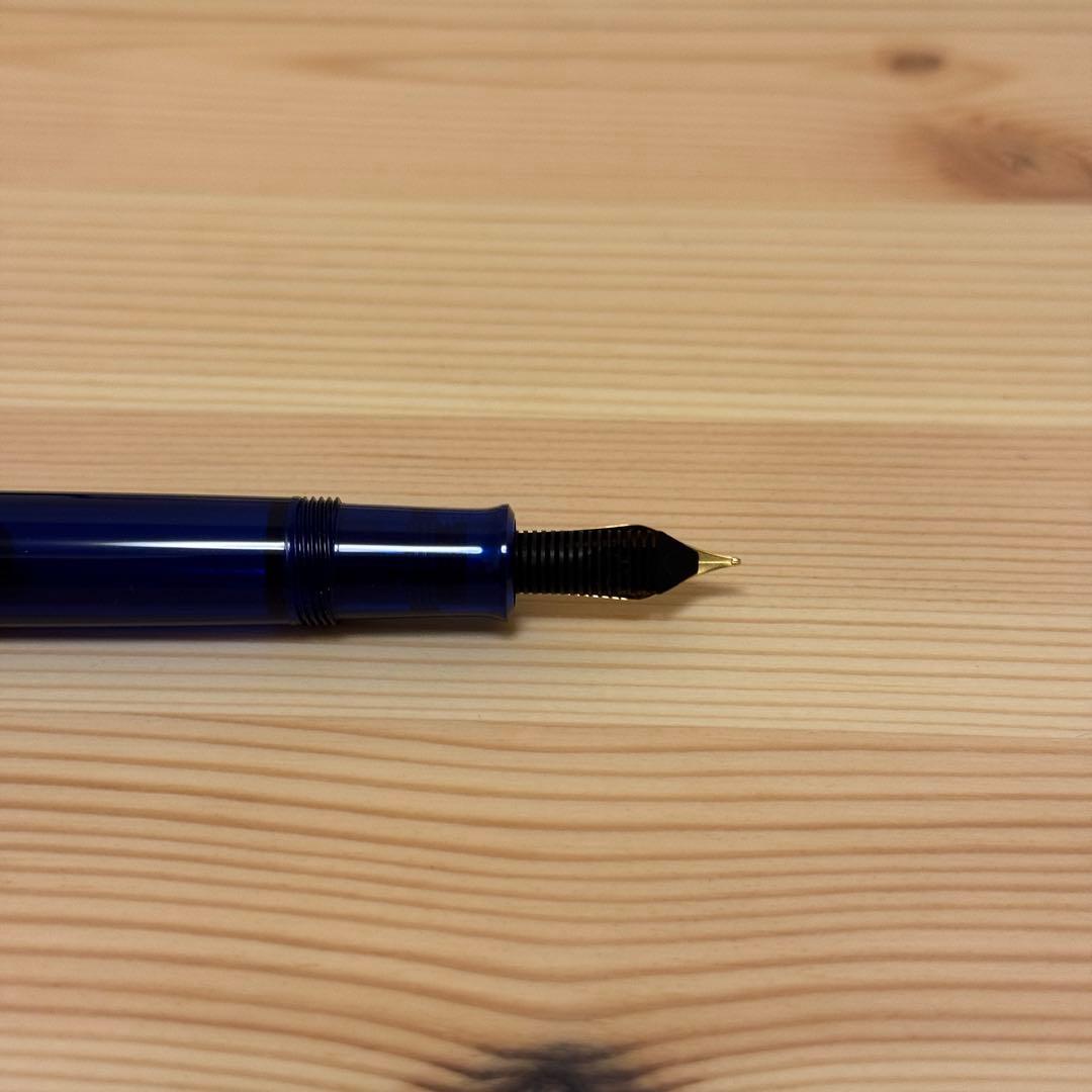 ペリカン Pelikan 万年筆 M200 スケルトンダークブルー F