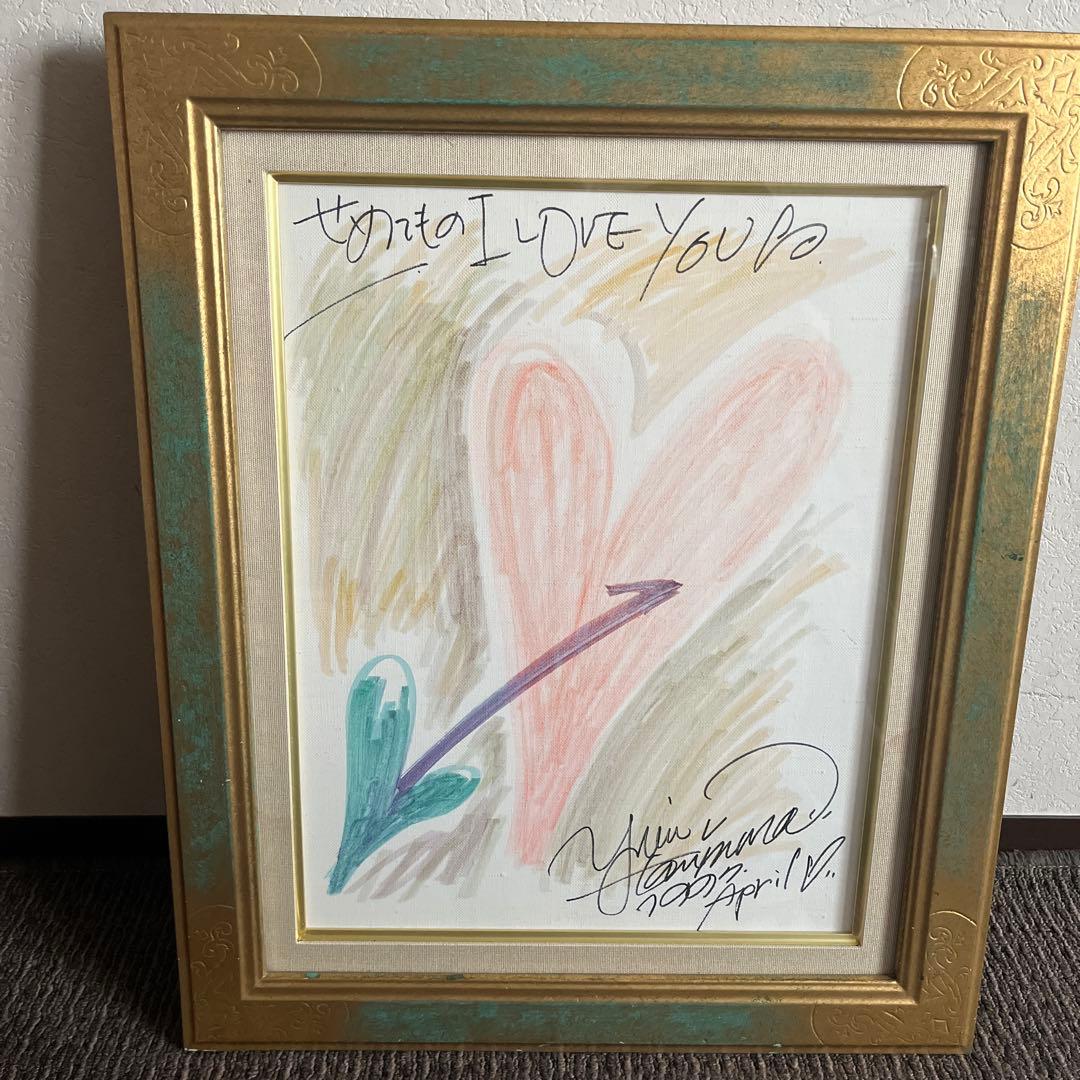 谷村有美　直筆サイン入り絵画　 神谷町Live出演時の物