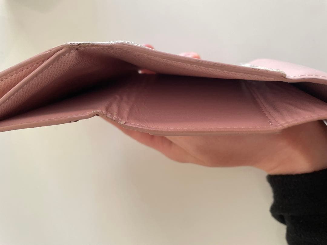 LOUIS VUITTON 三つ折り財布 ベージュ/ピンク