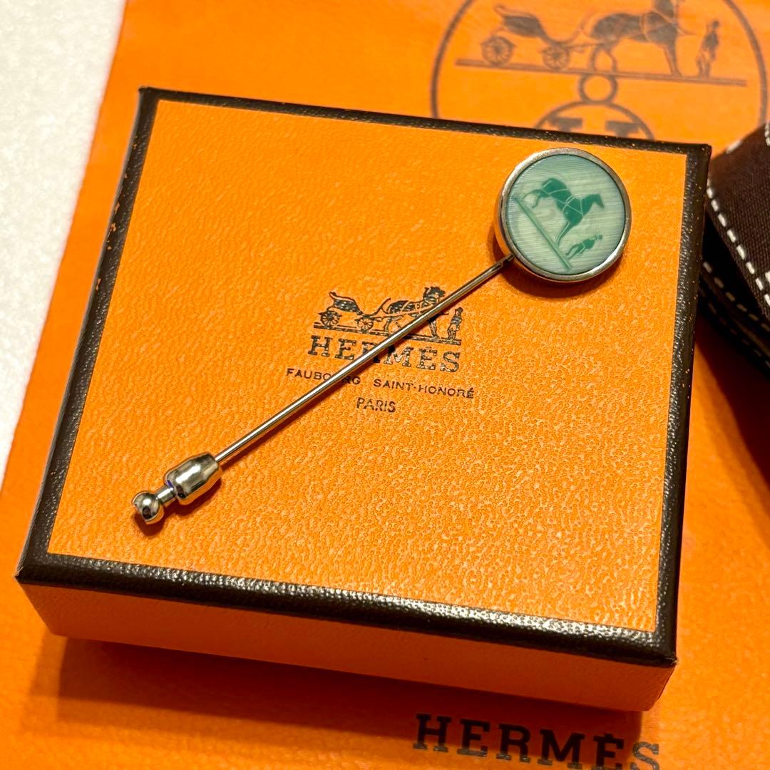 R工房さま エルメス コロゾ ピンブローチ ピンバッジ シルバー