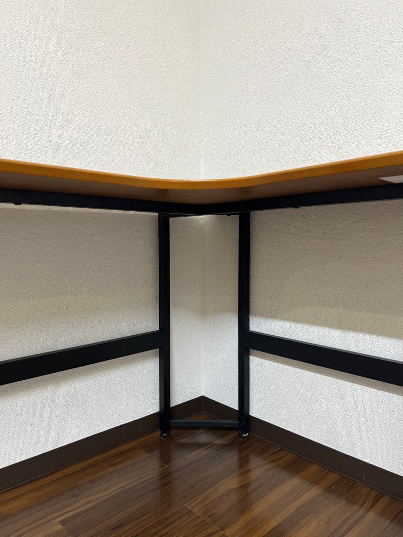 L字型ブラウンパソコンデスク 高さ72.5cm