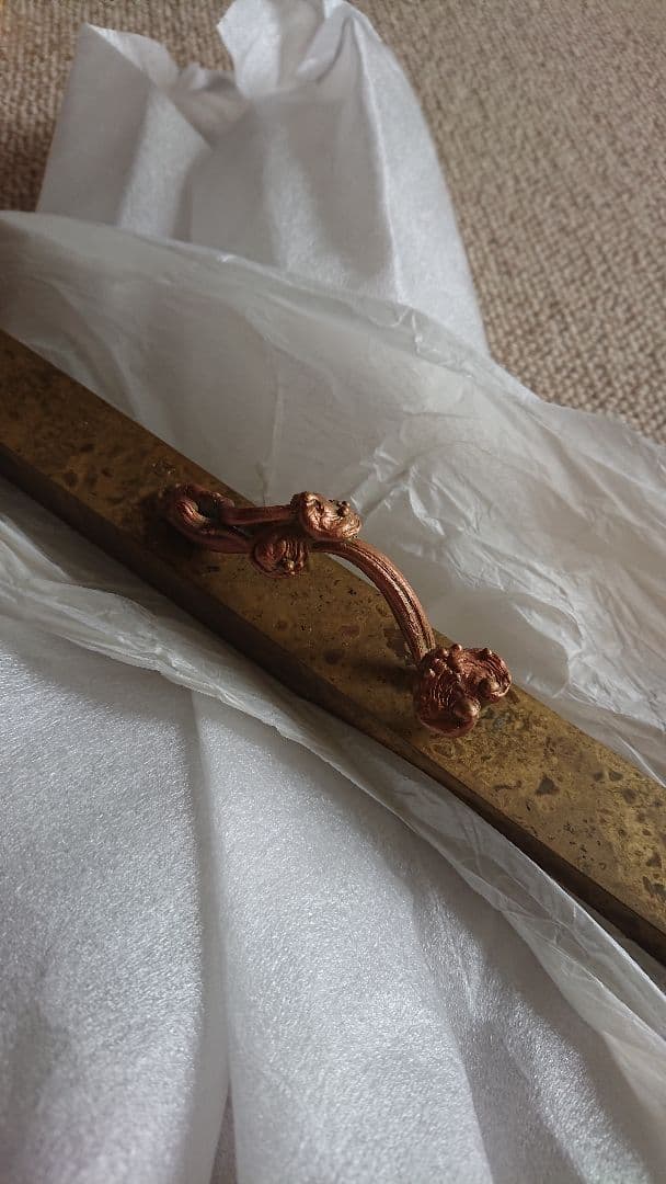 須賀正紀 氏作 おさへ 霊芝 蝋型銅製 共箱入