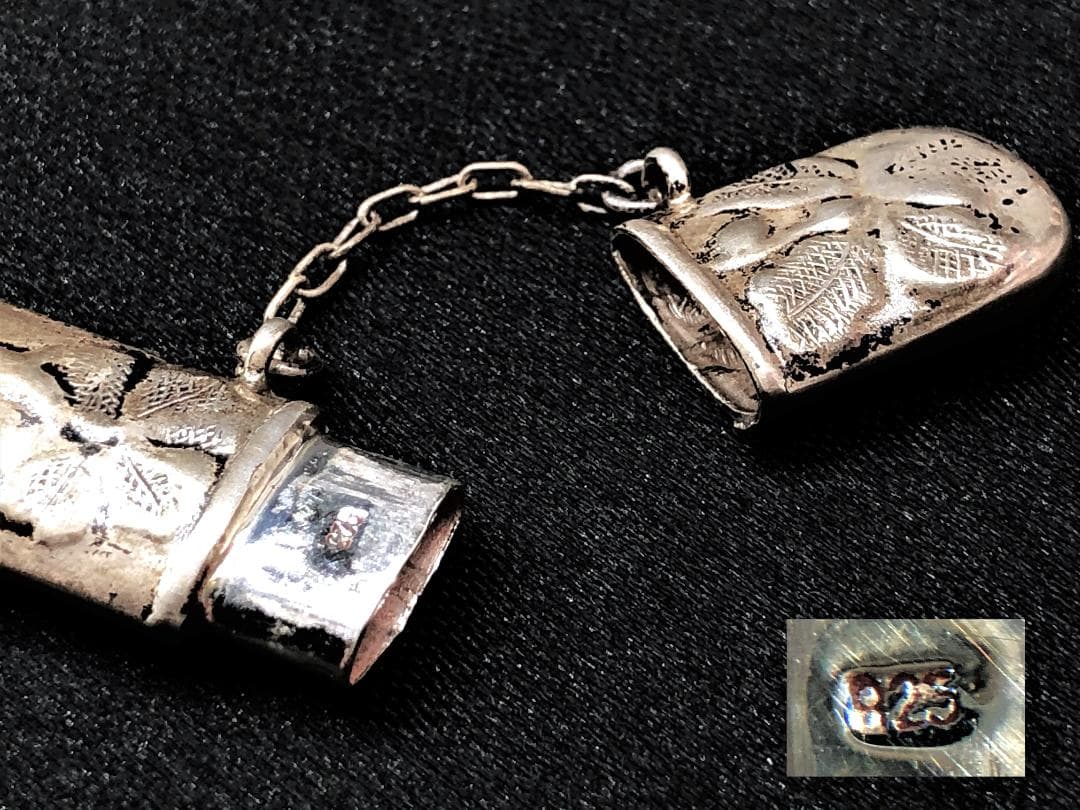 【 銀彫金 ニードルケース 】 英骨董 17世紀 シルバー925