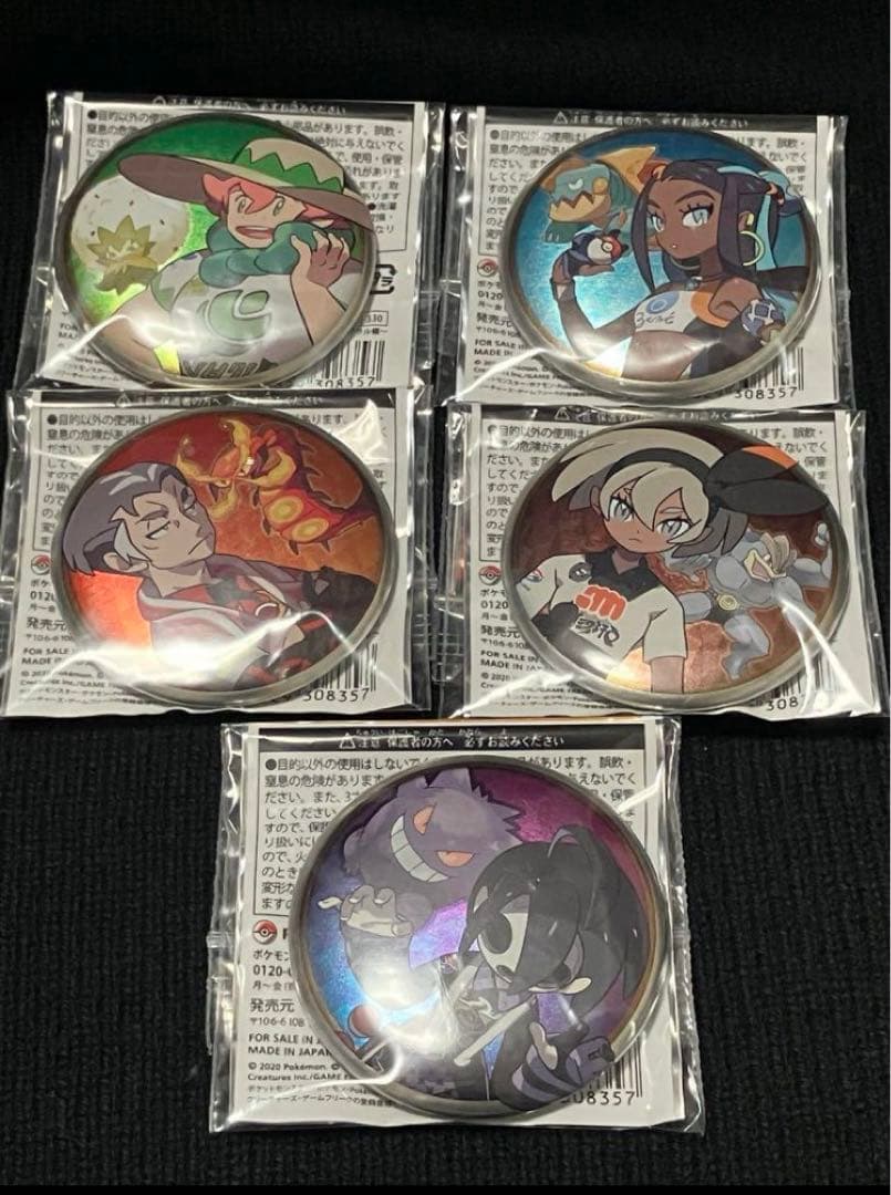 ポケモン　トレーナー　缶バッジ　コンプリートセット　ガラル地方編　ジムリーダー