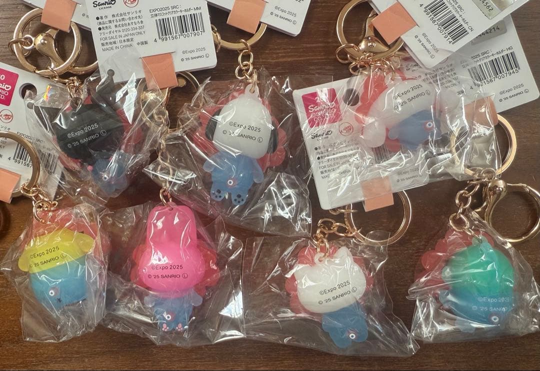 万博　サンリオ　ミャクミャクなりきり 立体マスコット クリア　キーホルダー　全種