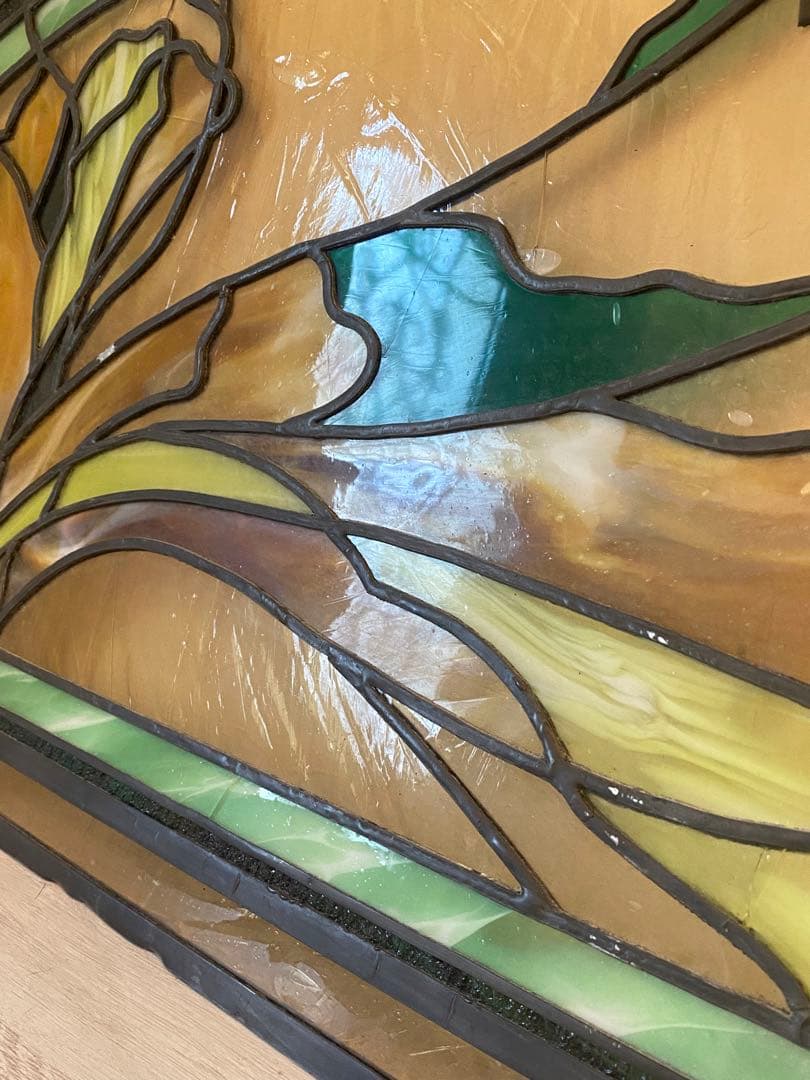 ステンドグラス インテリア　額　アート　大判　サンキャッチャー
