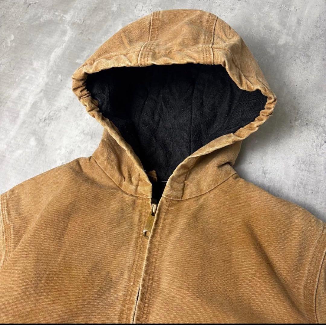 Carhartt カーハート ダック地 アクティブパーカー ブラウン KIDS