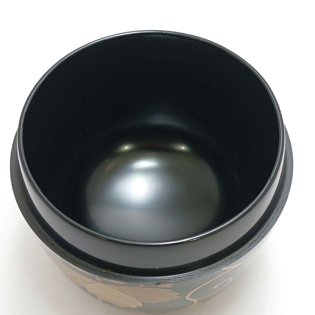 Y3030-7 茶道具 佐一郎作 金蒔絵 桐唐草蒔絵 中棗 共箱　YY