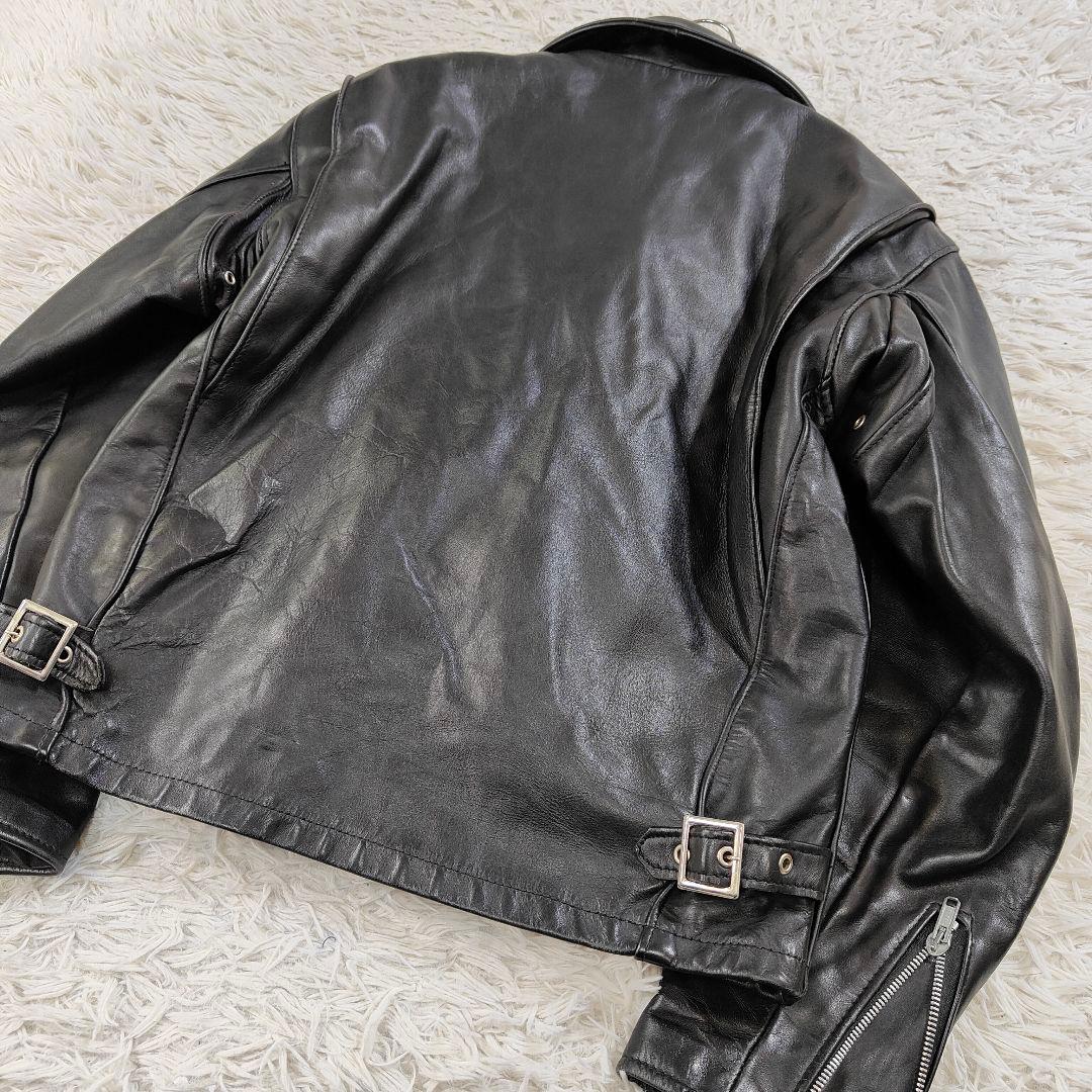 美品✨schott 642 レザージャケット　シングルライダース　牛革　40黒