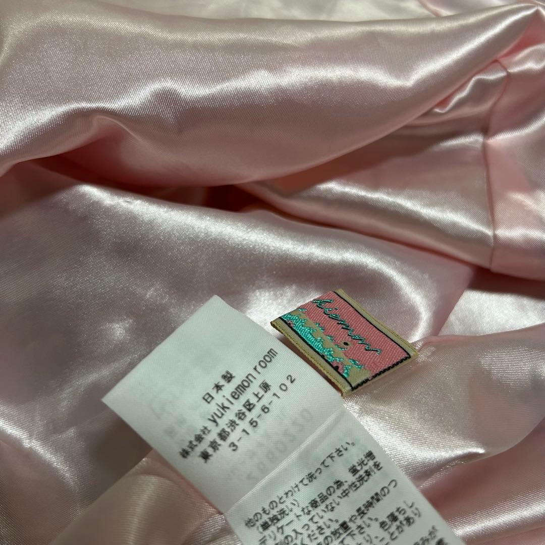 13954✨yukiemon 転写 犬 ビーチ チュール フレアスカート ピンク