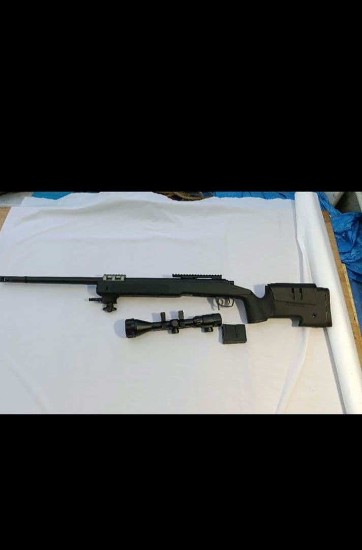 スコープ付きエアガン MODEL 700 ブラック