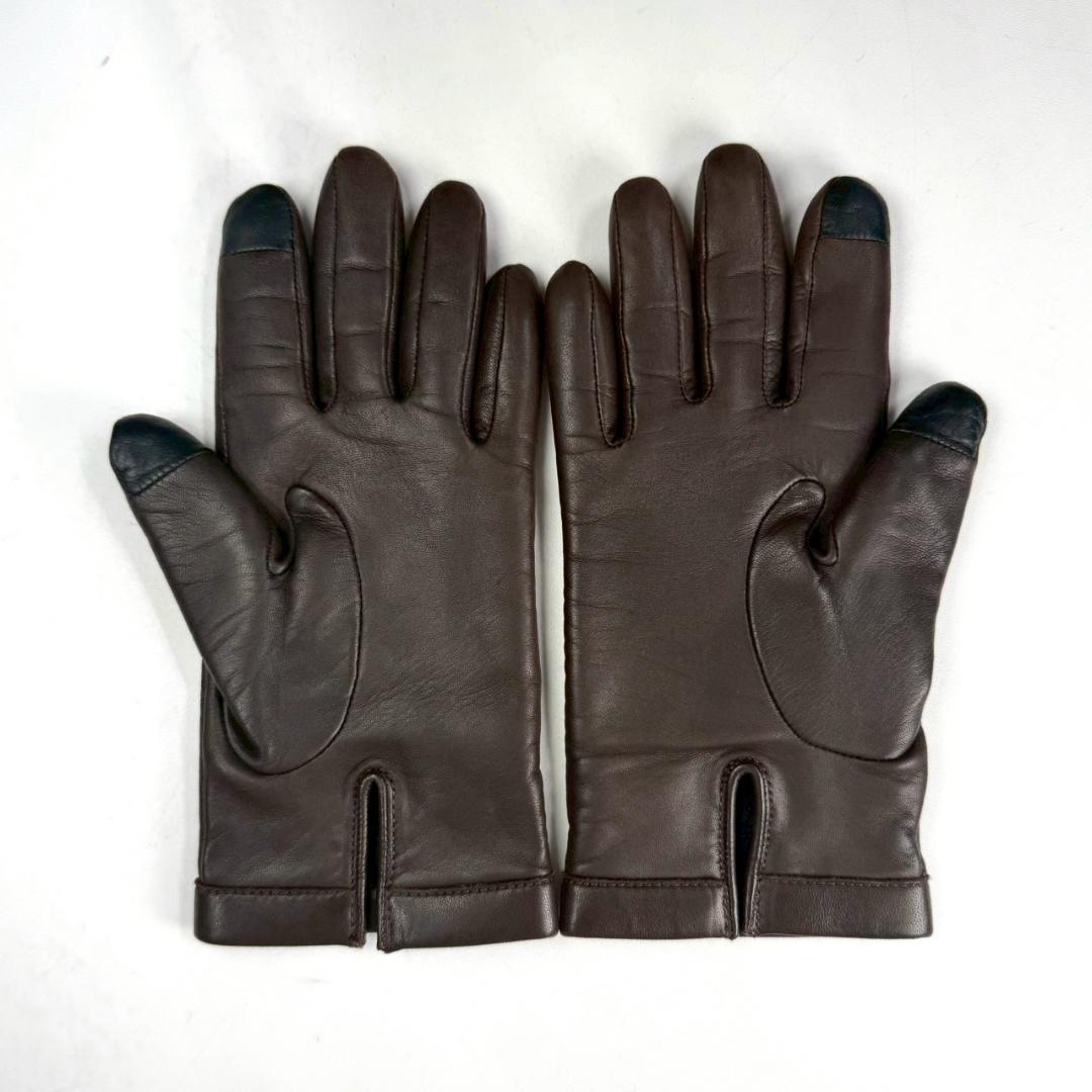 未着用 BERLUTI カリグラフィ シープスキン カシミヤ グローブ #7
