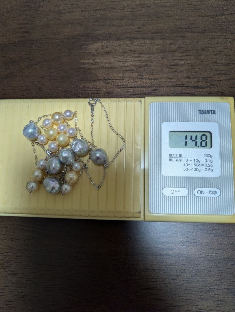 K18WGロングネックレス