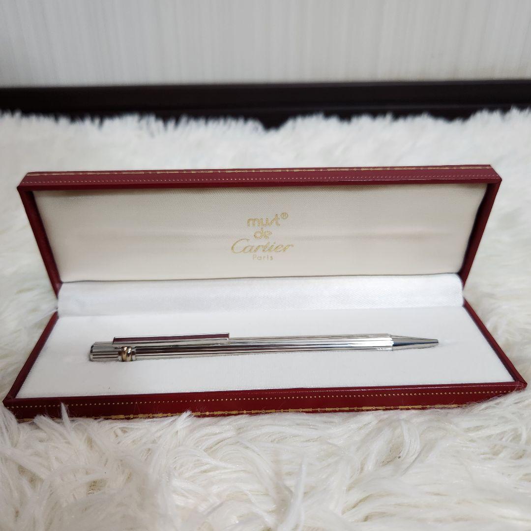【極美品】Cartier must de Cartier ボールペン シルバー