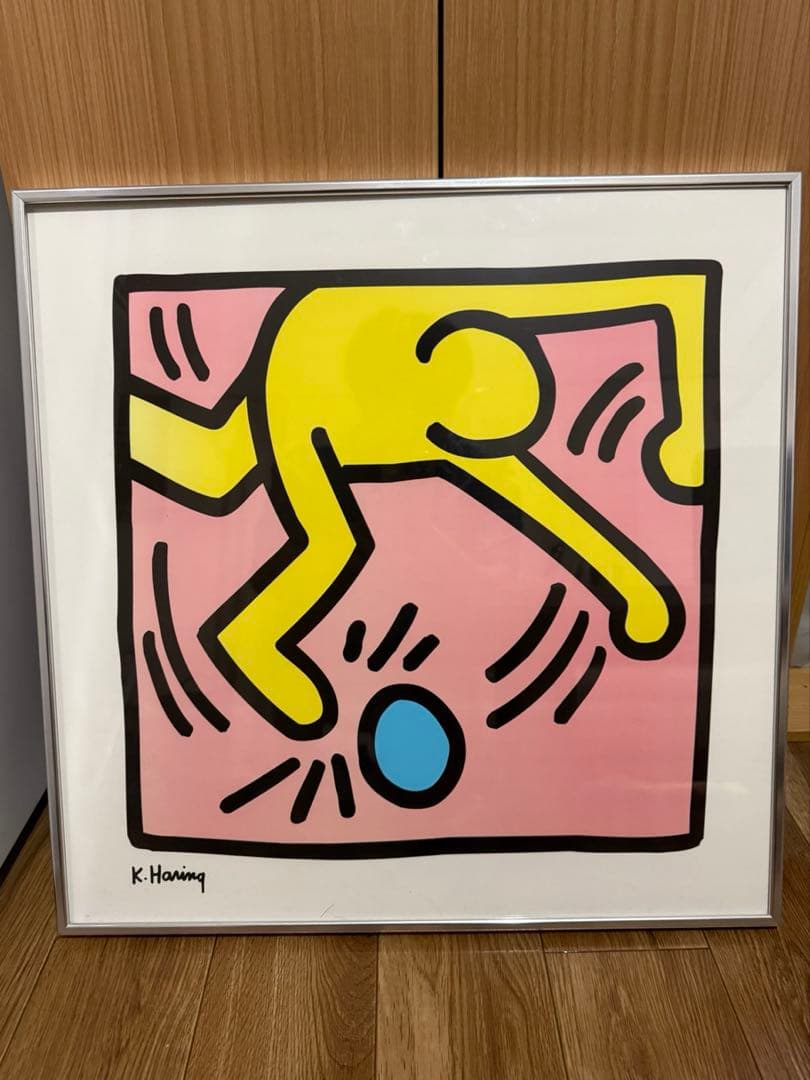 K. Haring キースヘリング ポップアート 絵画 額装