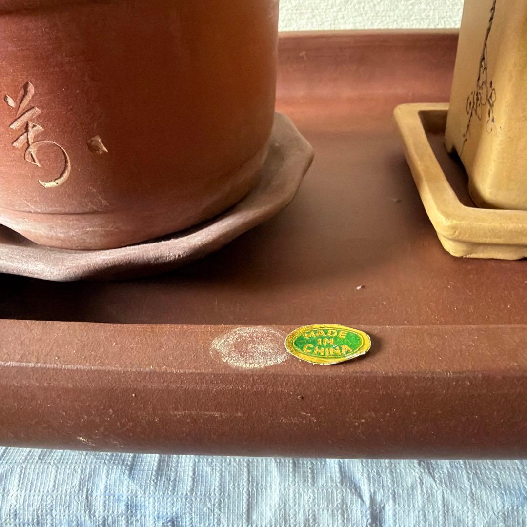 植木鉢　中国宜興　宜興　朱泥　盆栽