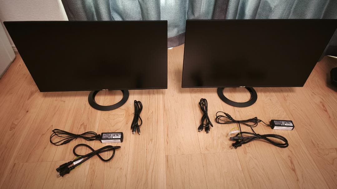 ASUS VZ27EHF 27インチ　2台　モニター用アーム　HDMIケーブル