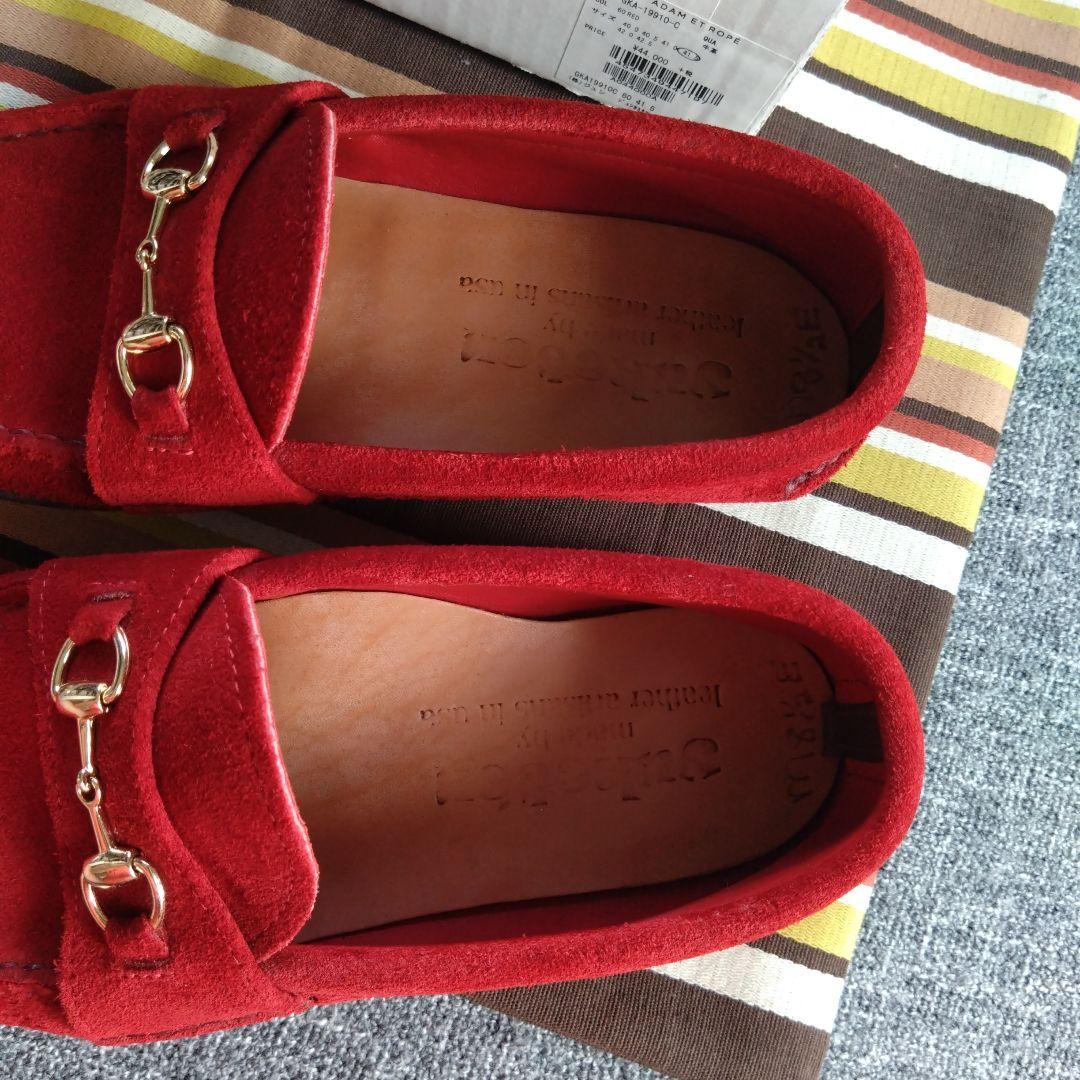 【YUKETEN】美品 Bit Loafer w/Camp Sole スエード赤