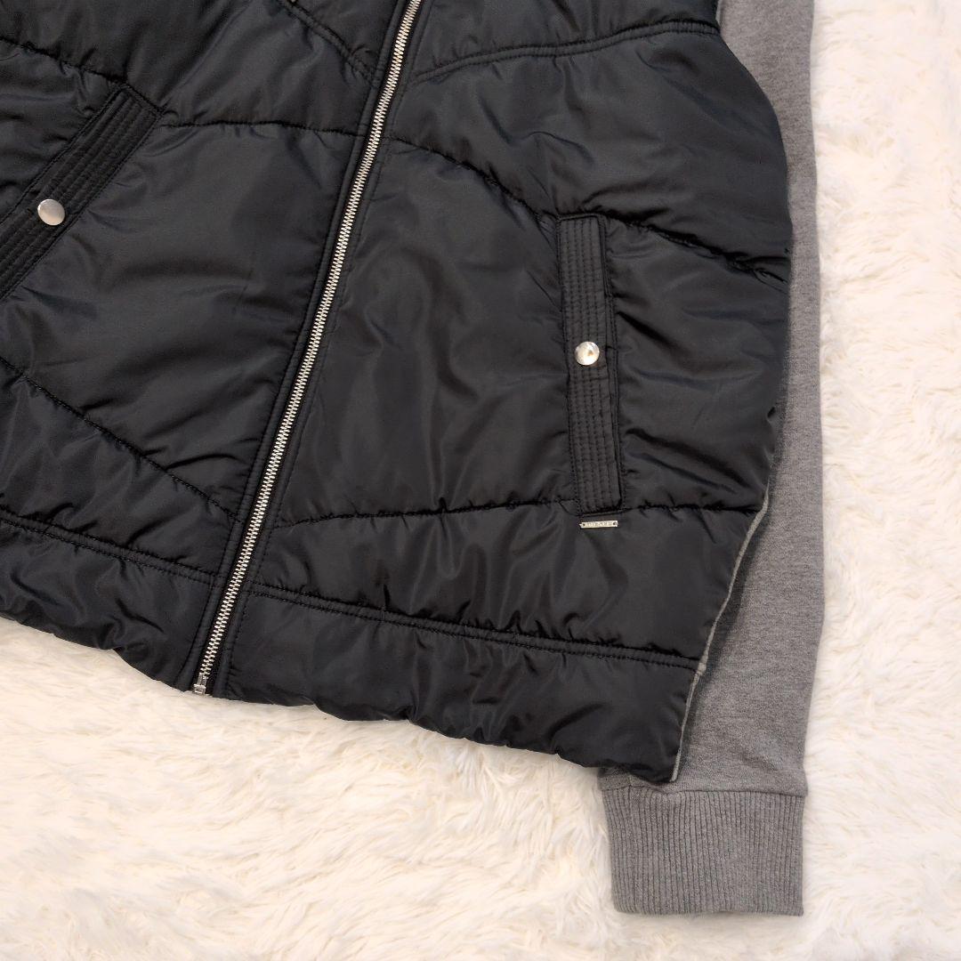 DIESEL ディーゼル 異素材切替 中綿 パーカー ジャケット フード付き