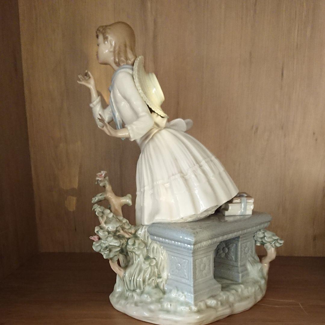 リヤドロ 大型 少女 高さ 花　引き取り　本物　置物　癒やし　引き取り