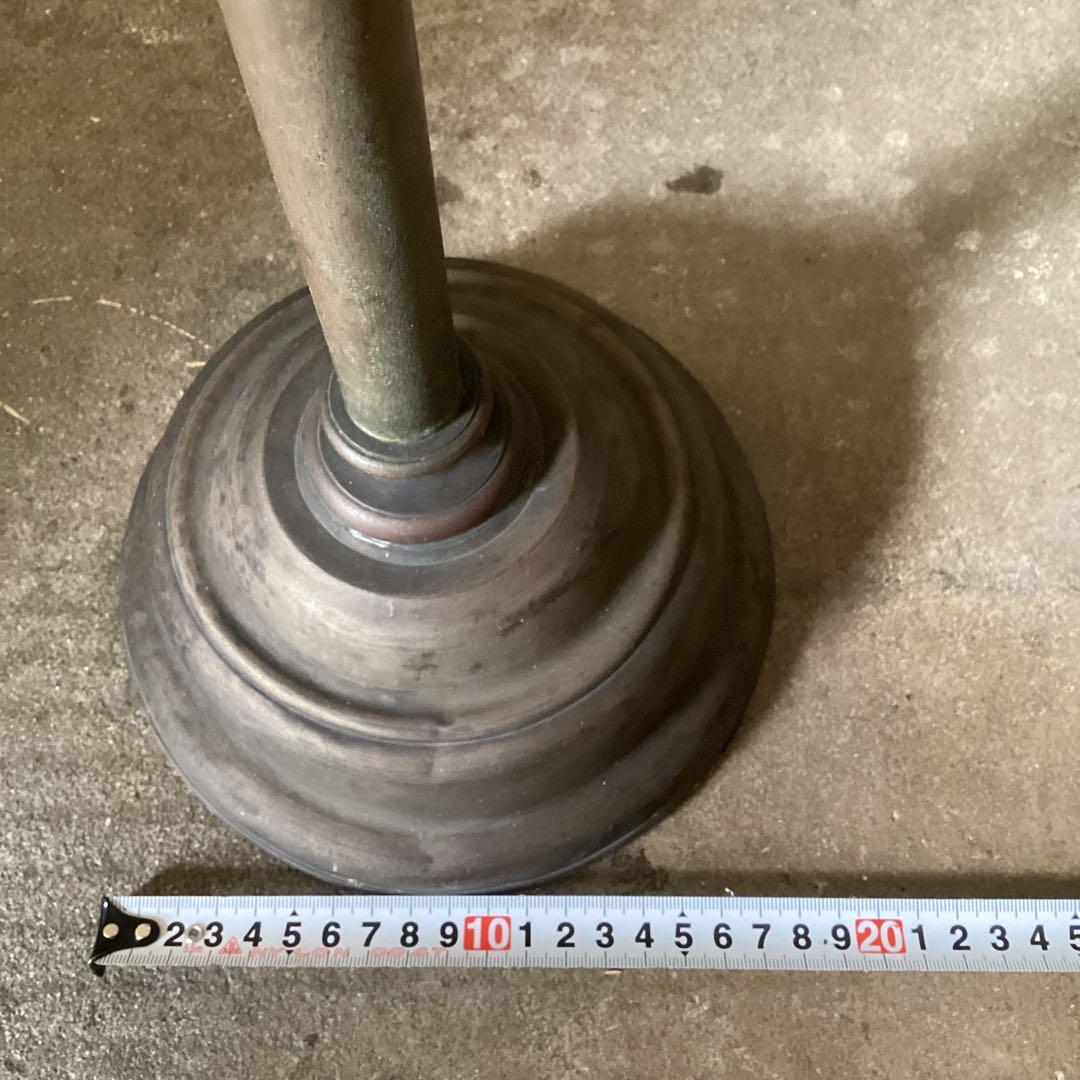 アンティークのオイルランプ 座敷ランプ　洋燈　明治　大正　真鍮製　当時物　希少