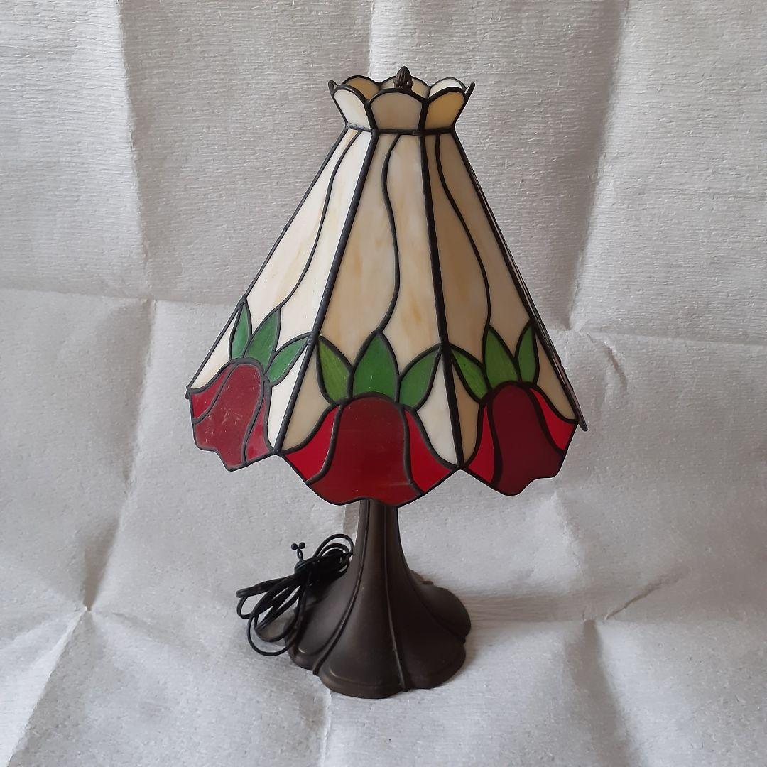 アンティーク調　テーブルランプ　ステンドグラス