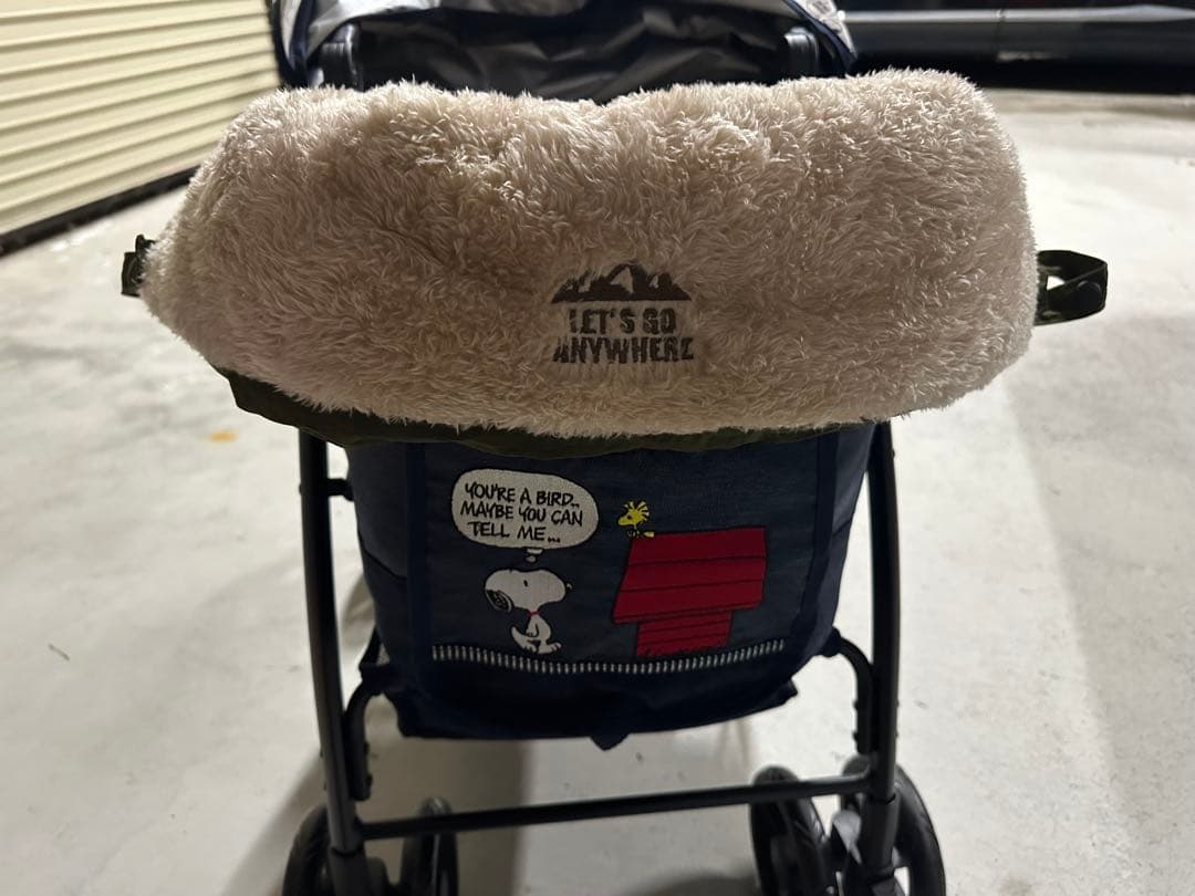 SNOOPY ペットカートと遠赤外線あごのせクッション 2点セット