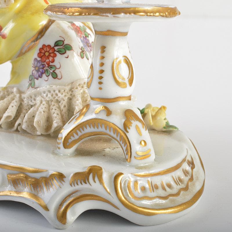 専用フォルクシュテットなど　フィギュリン陶人形レースドール　2点　C　R7068