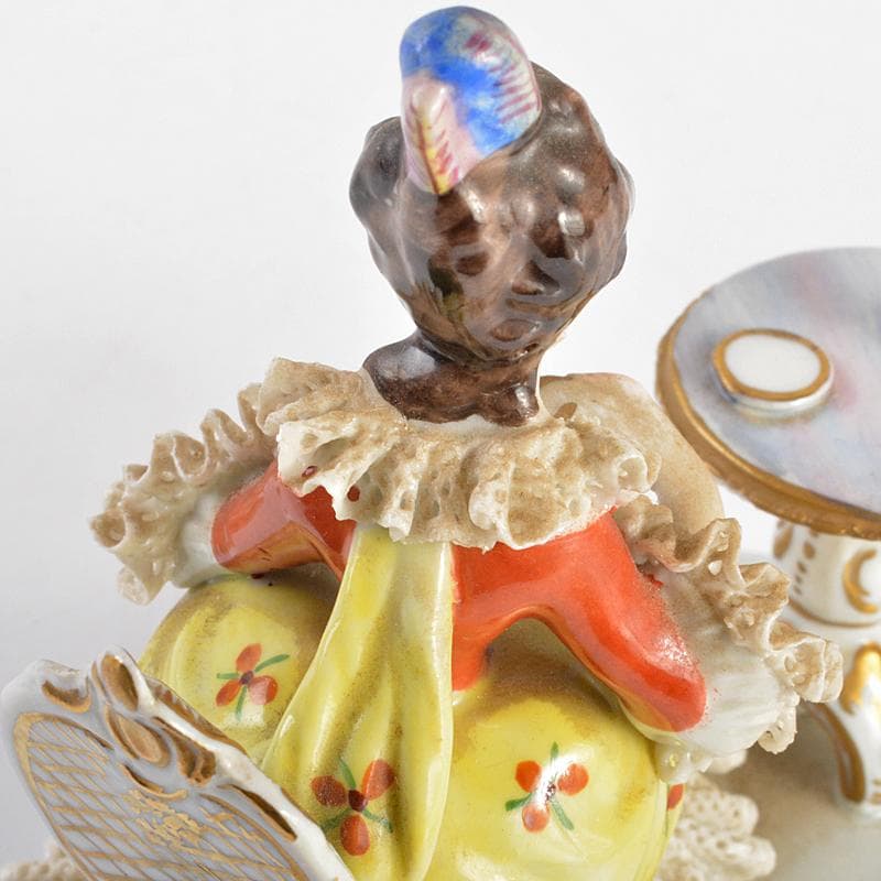 専用フォルクシュテットなど　フィギュリン陶人形レースドール　2点　C　R7068