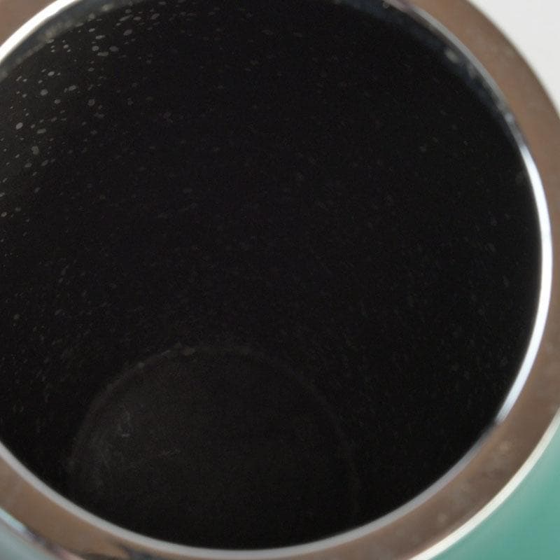 七宝焼　透翡翠釉　花文　花瓶　時代箱　V　9632D