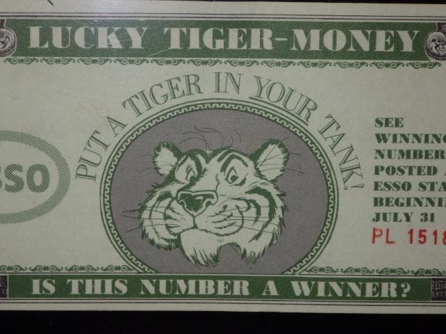 60’S★Esso★壁掛け★1★ビンテージ★エッソタイガー★ポスター★オイル