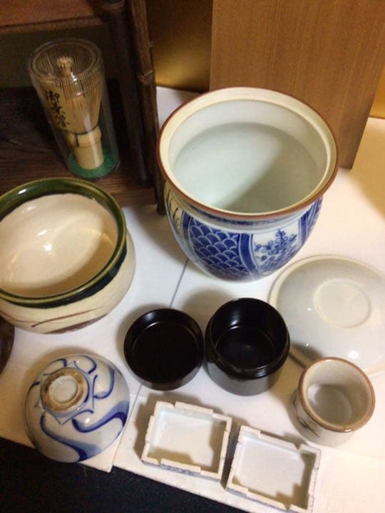 茶道具 変わり茶箱　お洒落　蓋についてる珊瑚？可愛い…