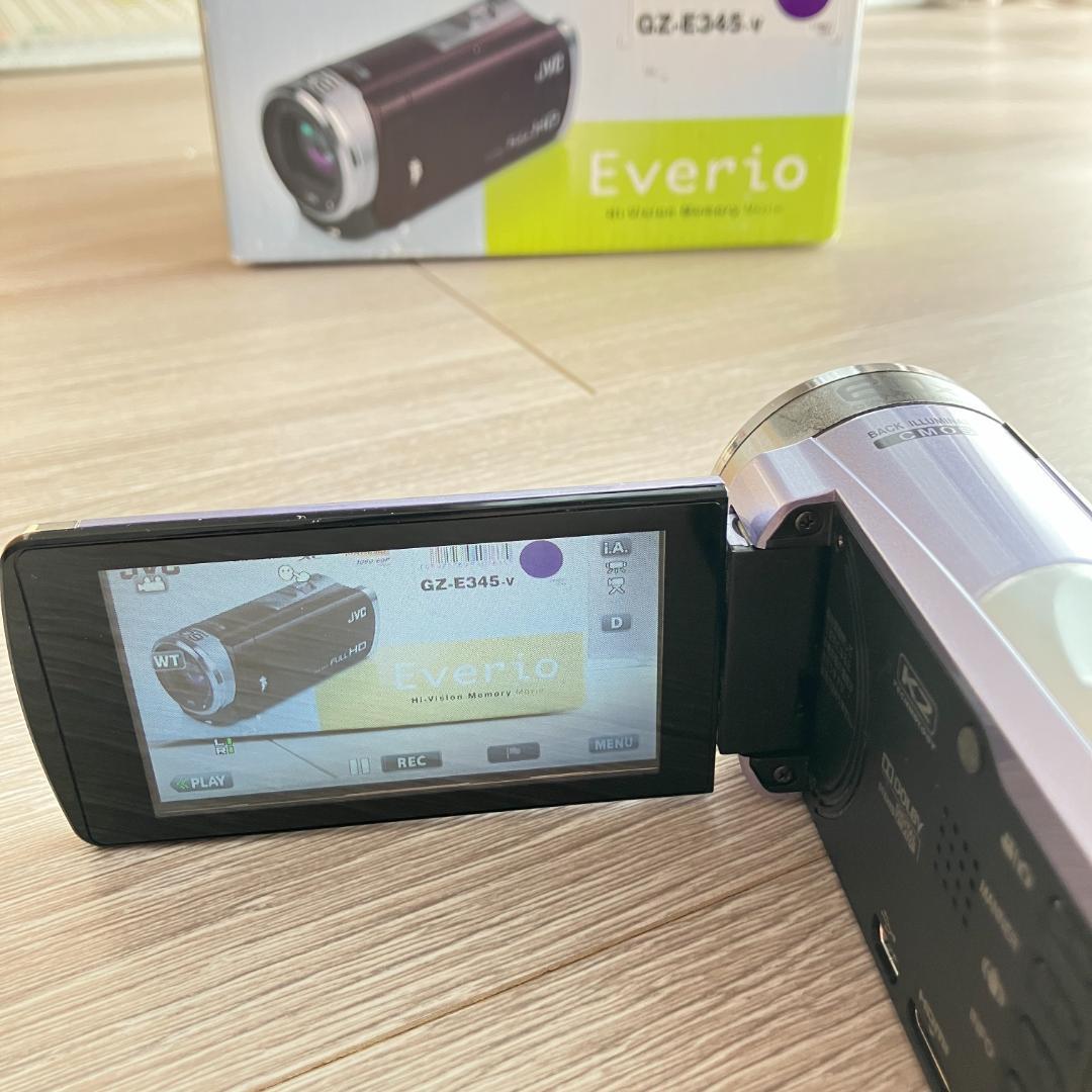 【美品】VictorビデオカメラEverio　JVC GZ-E345-V