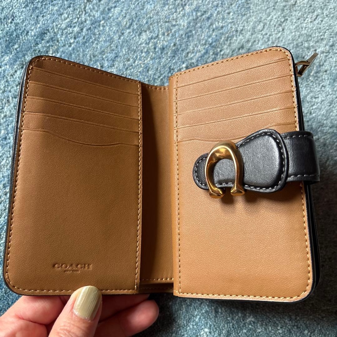 COACH タビー ミディアムウォレット 折り財布 ブラック