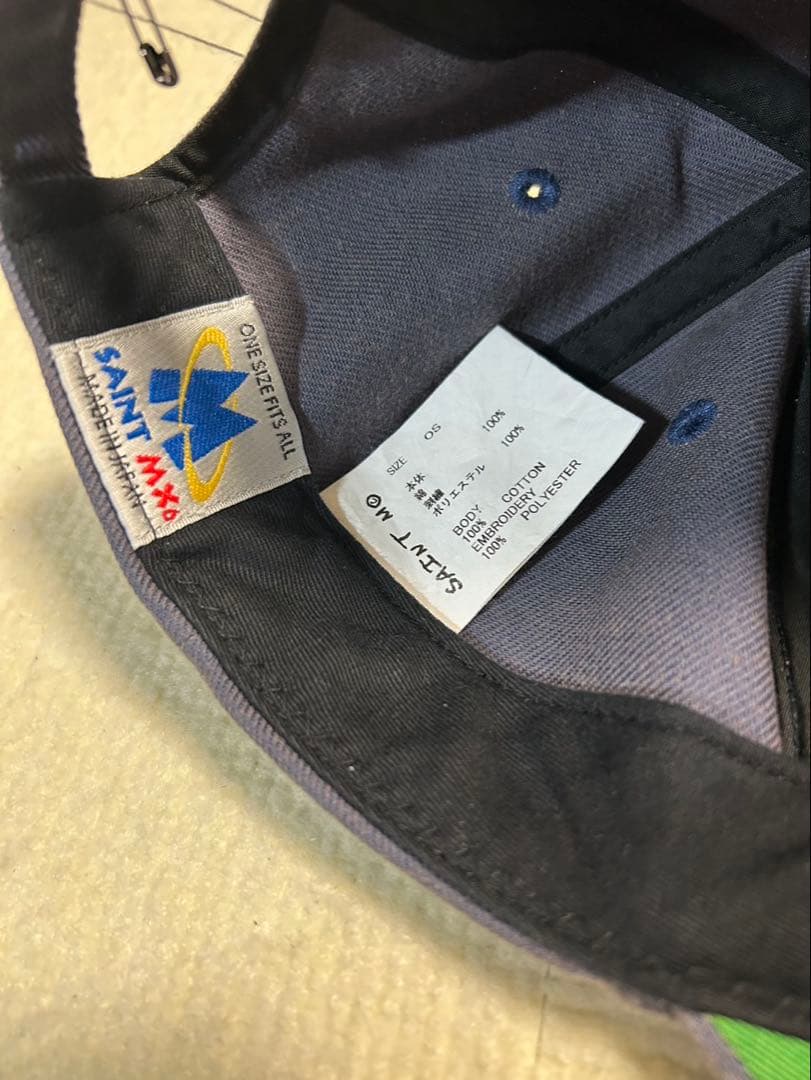 SAINT MICHAEL 6PANEL CAP LACERATING ネイビー