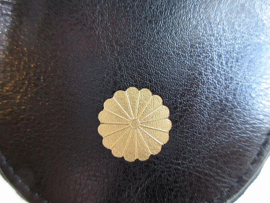 新品　皇居限定　本革ケース　人気黒　小銭入　菊葉文化協会