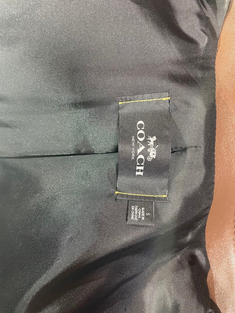 <引越前処分価格> COACH ブラウン レザー シングルライダース S