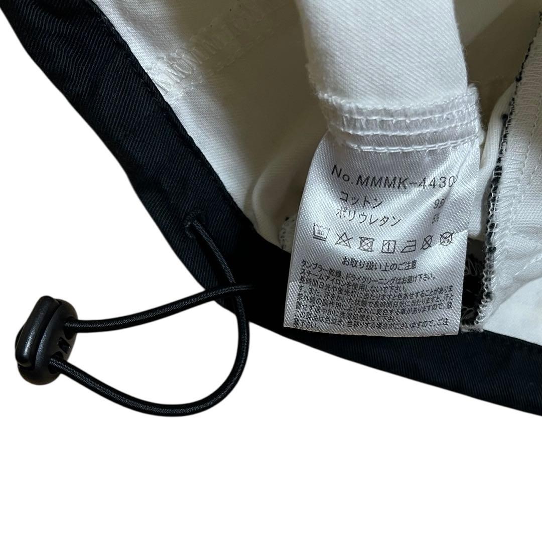 muta MARINE フーデッドパーカー ジャケット 刺繍ロゴ 白×黒 0