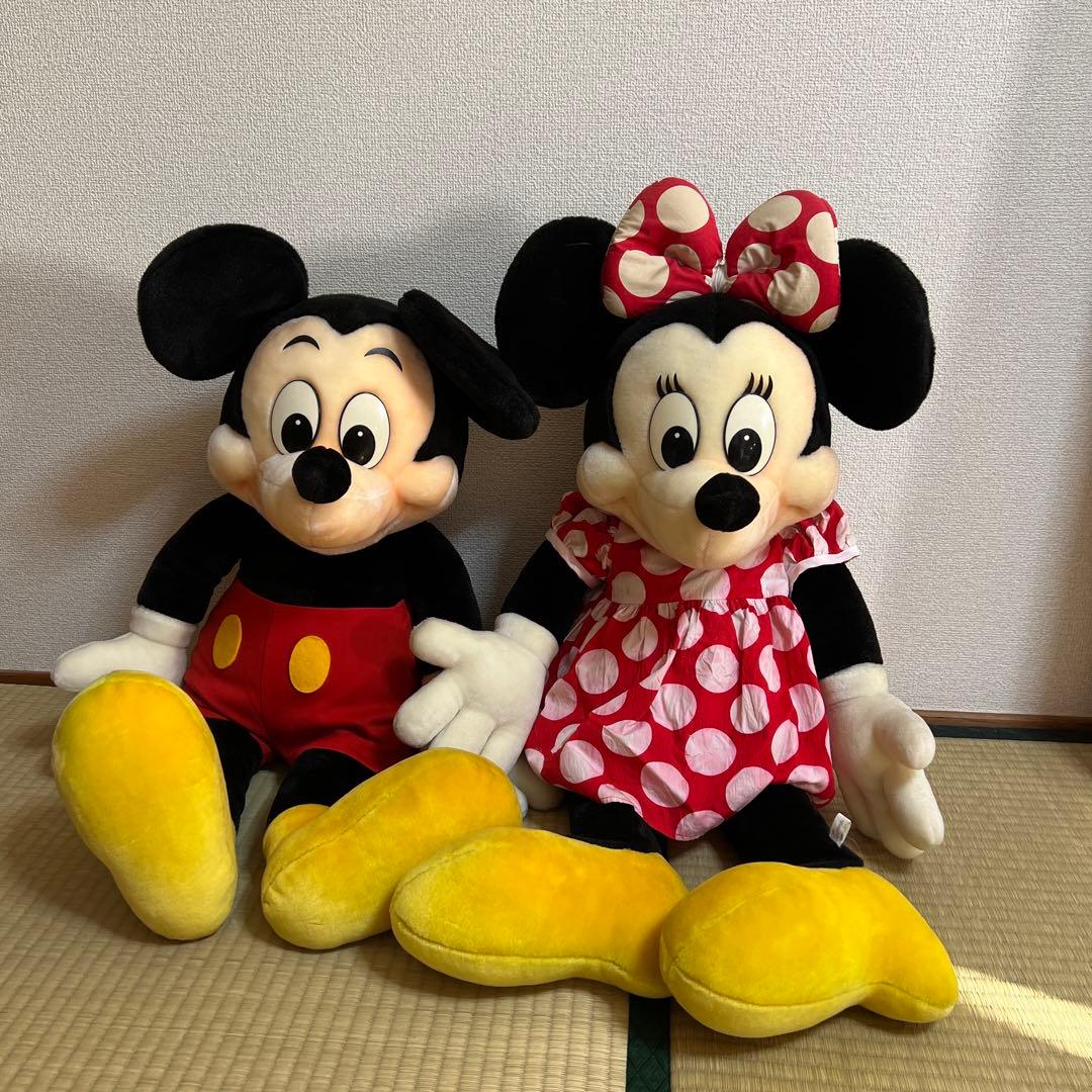 ディズニー　ミッキー&ミニーレトロぬいぐるみ　85cm