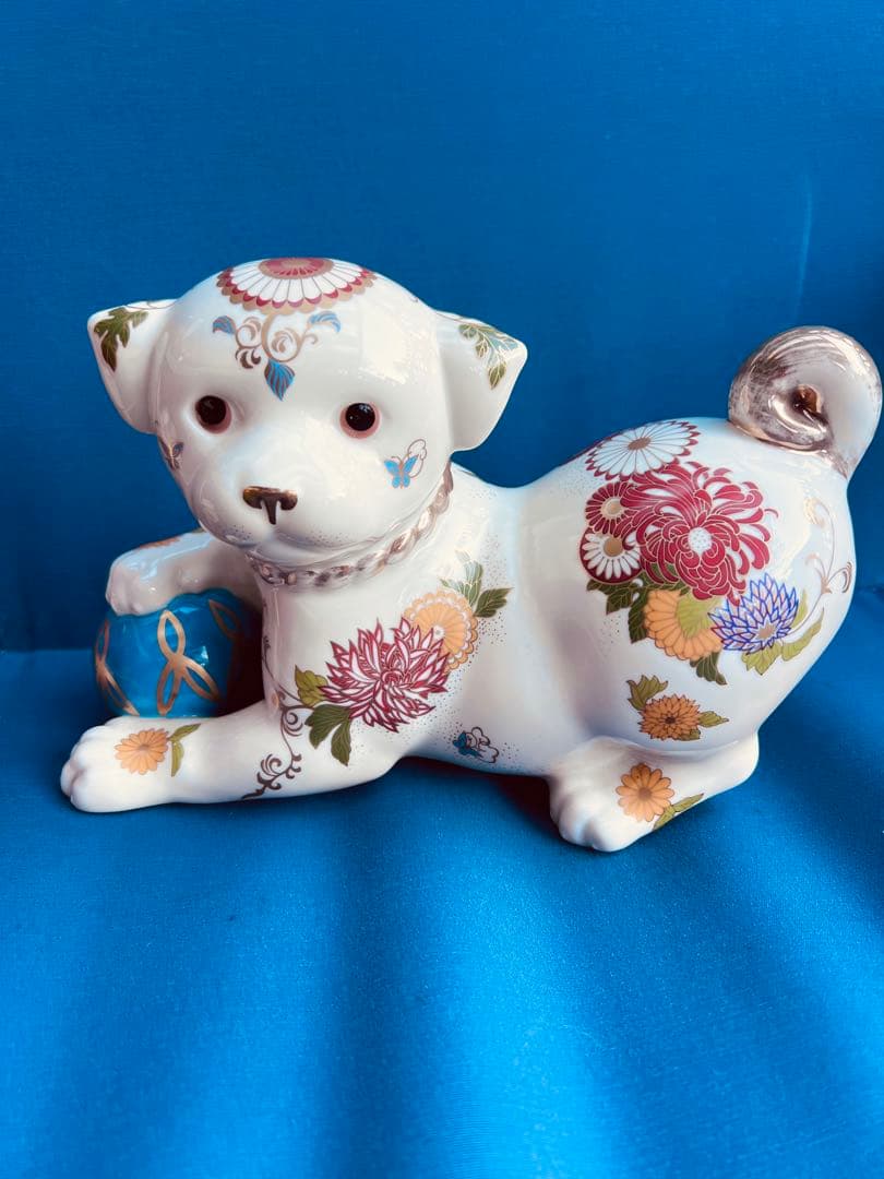 値引フランクリンミント社が1980年代「薩摩の皇犬」陶器製のフィギュリン大変希少