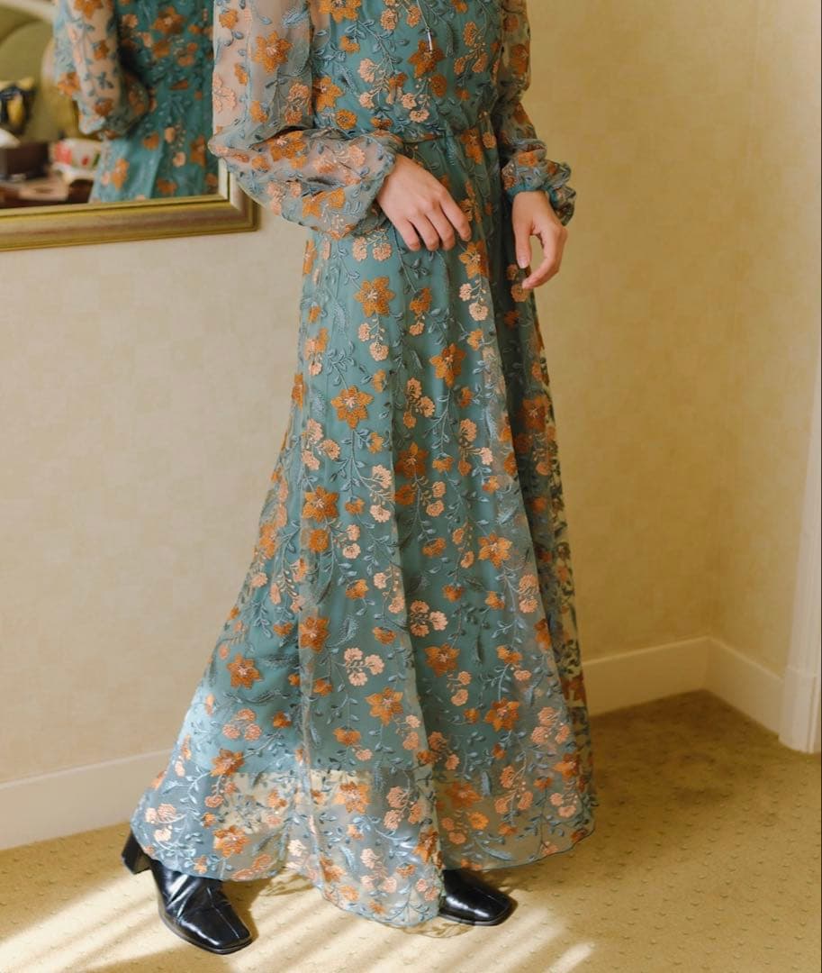 【12/31まで値引き】kastane オケージョンドレス　グリーン