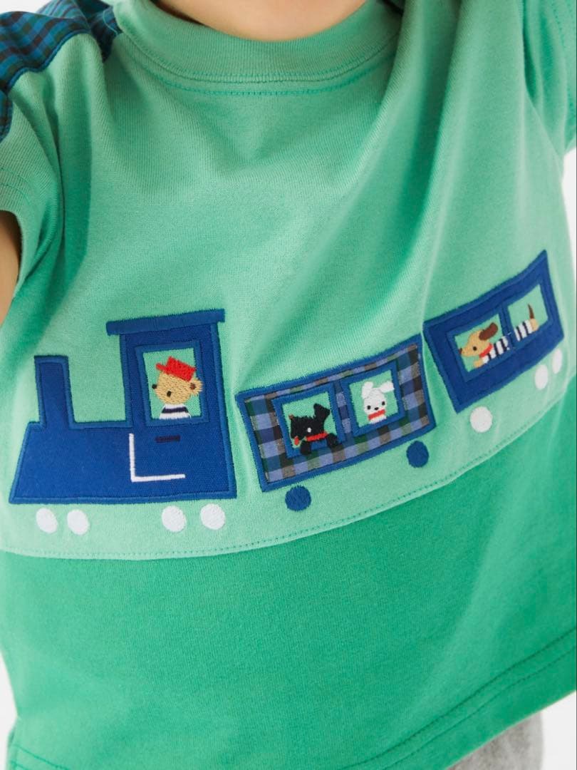 familiar ファミリア Tシャツ 半袖 チェック 90cm 新品 タグ付き